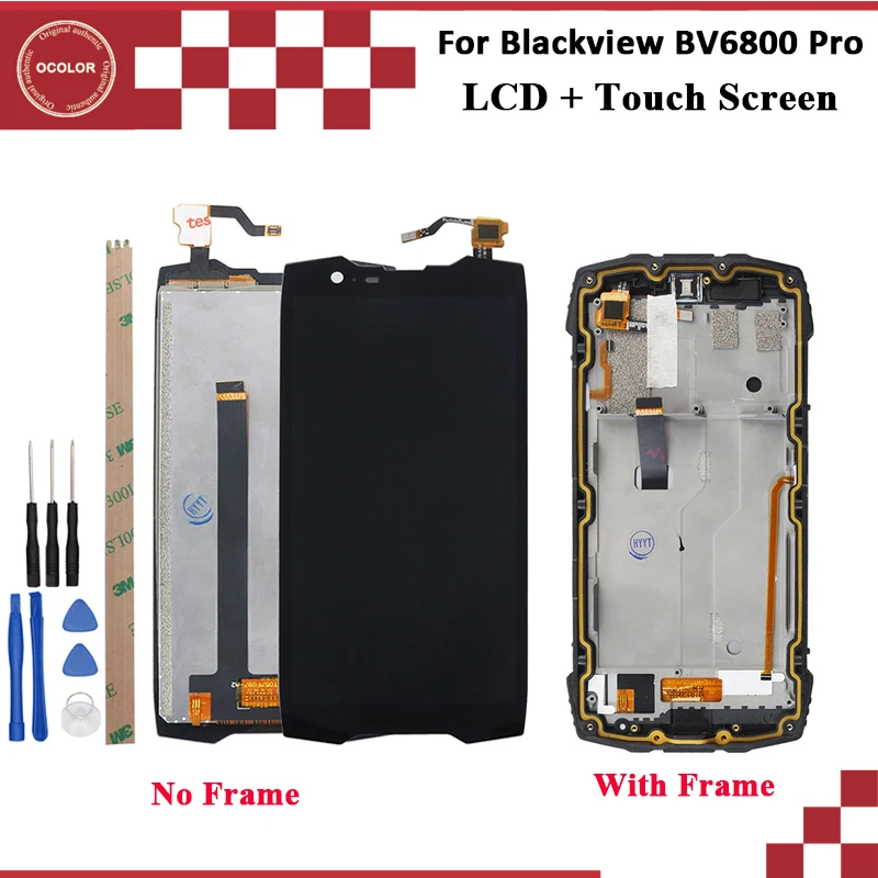 ocolor For Blackview BV6800 Pro LCD Display And Touch Screen With Frame 100% Tested Black With Tools +Film Assembly 5.7''
ocolor For Blackview BV6800 Pro LCD Display And Touch Screen With Frame 100% Tested Black With Tools +Film Assembly 5.7''