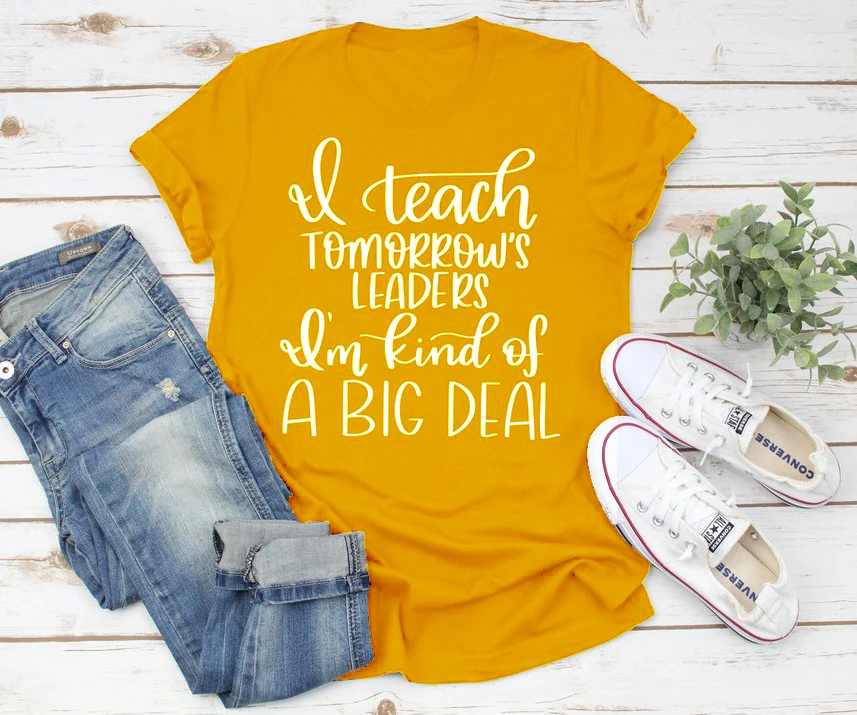 I Teach Tomorrow's Leaders t-shirt teacher day gift funny slogan unisex women fashion grunge aesthetic shirt cotton slogan tees
I Teach Tomorrow's Leaders t-shirt teacher day gift funny slogan unisex women fashion grunge aesthetic shirt cotton slogan tees