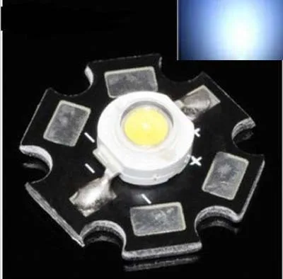 

Freeshipping! 10PCS 3W Cool White High Power LED Bead Emitter DC3.6-3.8V 700mA 160-180LM 12000K with 20mm Star Platine Heatsink