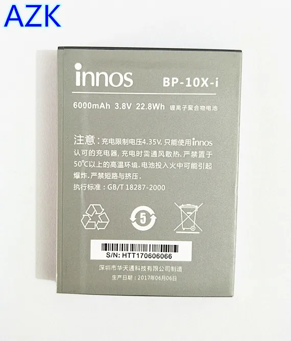 AZK New battery for Highscreen Boost 2 II SE New Li-ion 6000mAh BP-10X-i 3.8V Battery For Innos D10 D10C D10F D10CF Mobile phone
AZK New battery for Highscreen Boost 2 II SE New Li-ion 6000mAh BP-10X-i 3.8V Battery For Innos D10 D10C D10F D10CF Mobile phone