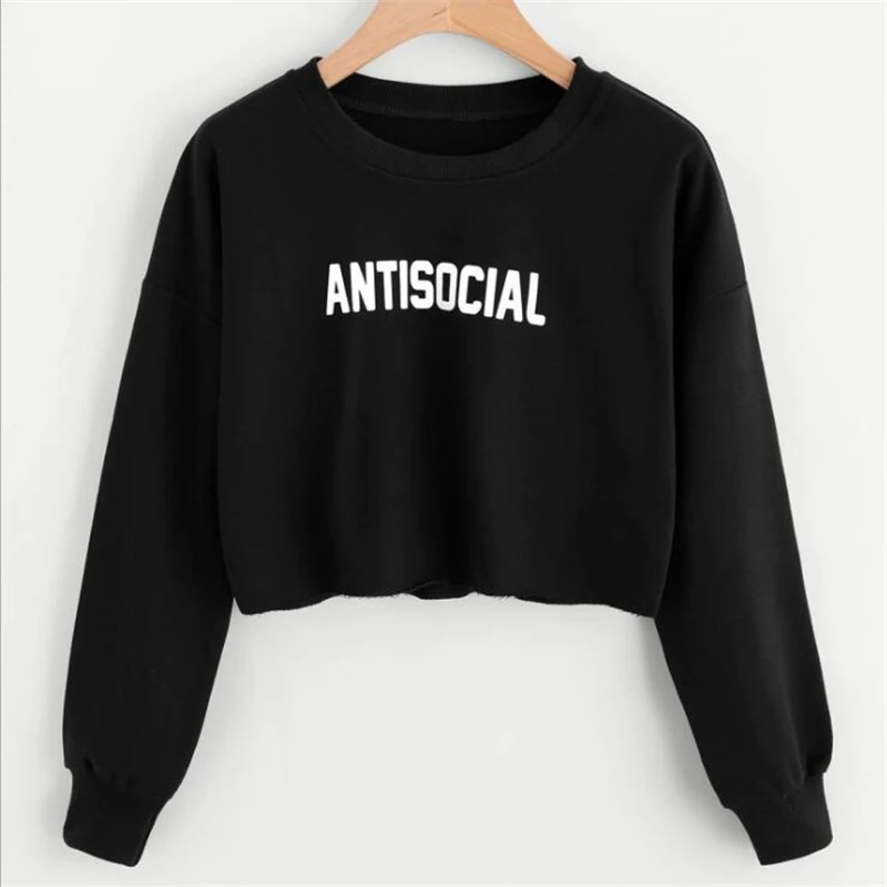 Letters Printing Crop Tops Women Hoodies Sweatshirts Long Sleeve Pullovers Casual Hoodies Spring Autumn Sudaderas Mujer K372
Letters Printing Crop Tops Women Hoodies Sweatshirts Long Sleeve Pullovers Casual Hoodies Spring Autumn Sudaderas Mujer K372