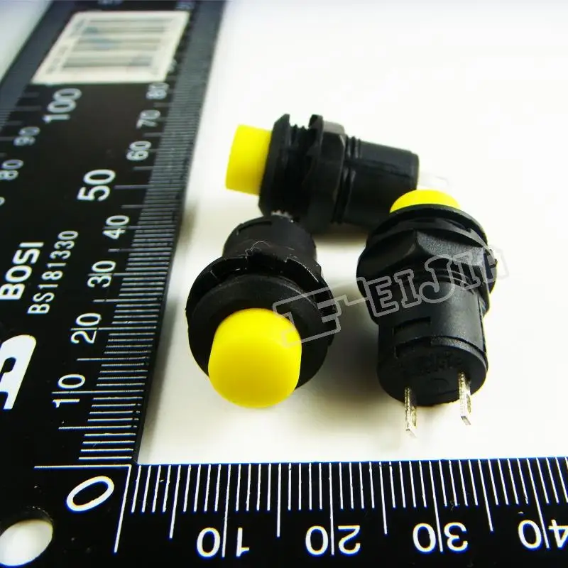 DS-425B Button color Yellow 1A/250VAC ON-OFF 2Pin Non Self-locking Push Button Switch (Self reset switch) 100Pcs/lot
DS-425B Button color Yellow 1A/250VAC ON-OFF 2Pin Non Self-locking Push Button Switch (Self reset switch) 100Pcs/lot