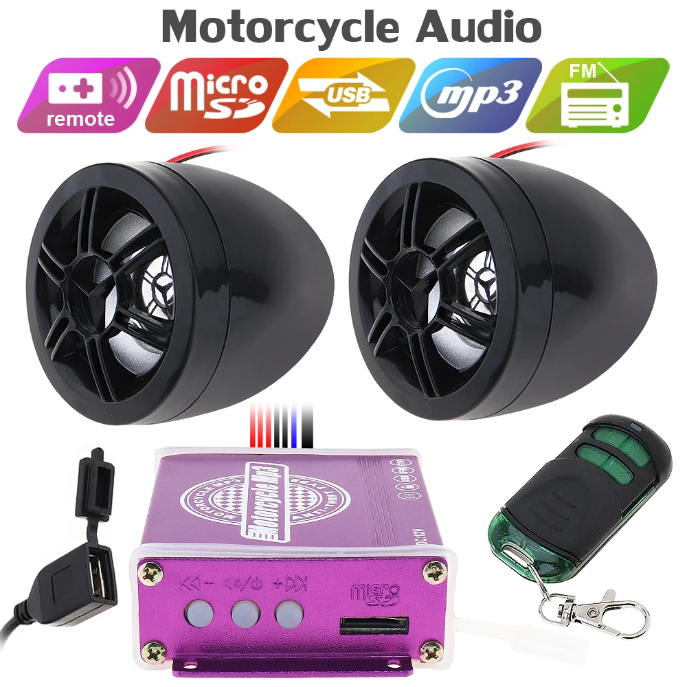 12V 20W Motorcycle Speaker 2pcs Waterproof Anti-theft Sound MP3 Player with Display Screen for Motorcycle and Music Player hot
12V 20W Motorcycle Speaker 2pcs Waterproof Anti-theft Sound MP3 Player with Display Screen for Motorcycle and Music Player hot