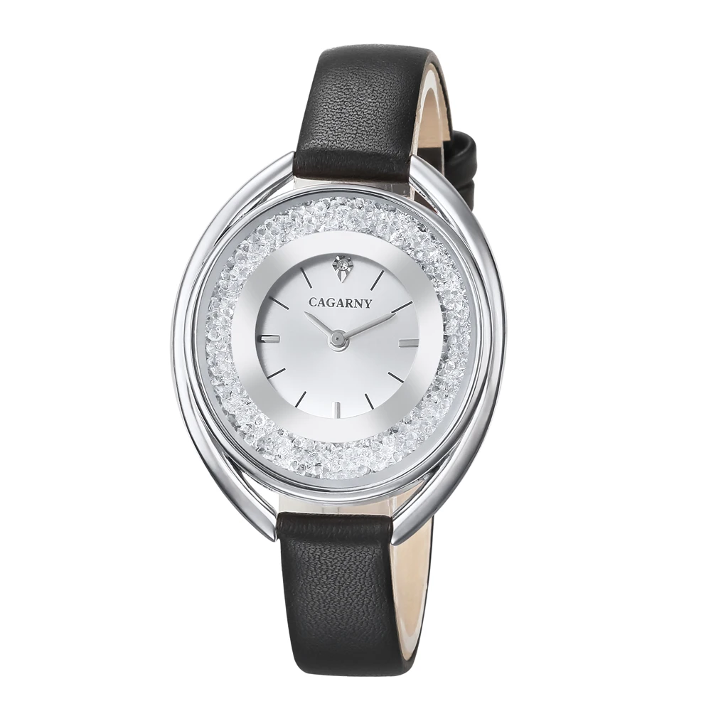 Wrist Watches For Women Luxury Brand Cagarny Ladies Wristwatches Black Leather Strap Watch Woman Silver Case Relogio Feminino
Wrist Watches For Women Luxury Brand Cagarny Ladies Wristwatches Black Leather Strap Watch Woman Silver Case Relogio Feminino