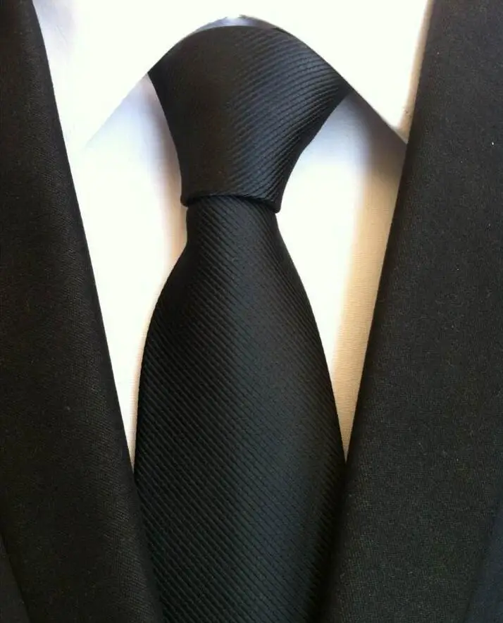 RBOCOTT черные простые Галстуки 8 см мужской классический однотонный галстук синий