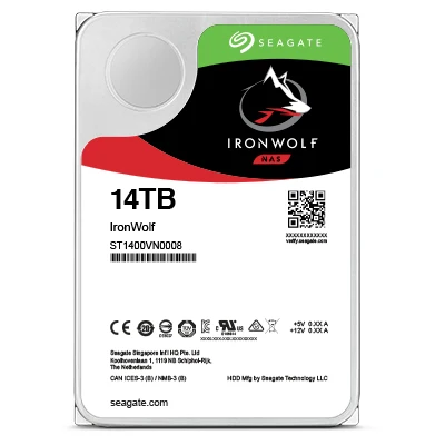 

Seagate IronWolf, 3.5", 14000 GB, 7200 RPM, Serial ATA III, 256 MB, HDD