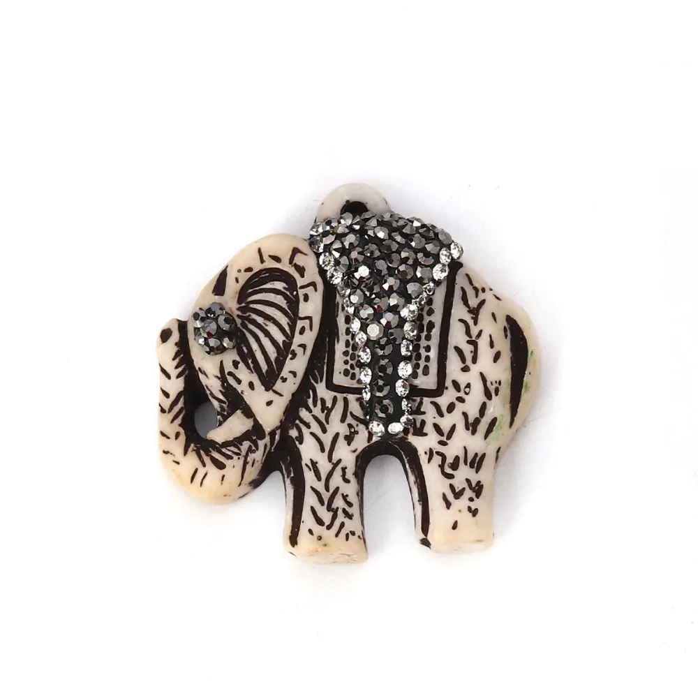 Doreen Box Resin Micro Paved Pendants Elephant Animal White Black Clear Rhinestone Jewelry 38mm(1 4/8") x 37mm(1 4/8"), 1 Piece
Doreen Box Resin Micro Paved Pendants Elephant Animal White Black Clear Rhinestone Jewelry 38mm(1 4/8") x 37mm(1 4/8"), 1 Piece