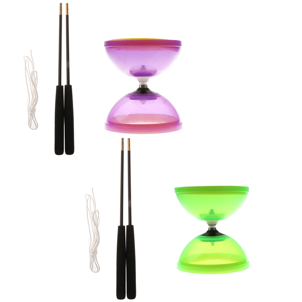 MagiDeal 2pc Professional Yoyo 1-Bearing Juggling Diabolo String Metal Stick MagiDeal 2pc Professional Yoyo 1-Bearing Juggling Diabolo String Metal Stick