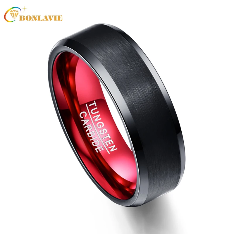Red Inner Ring Scrub Exquisite Simple Men Rings 100% Tungsten Carbide Anillos para hombres Black Jewelry
Red Inner Ring Scrub Exquisite Simple Men Rings 100% Tungsten Carbide Anillos para hombres Black Jewelry