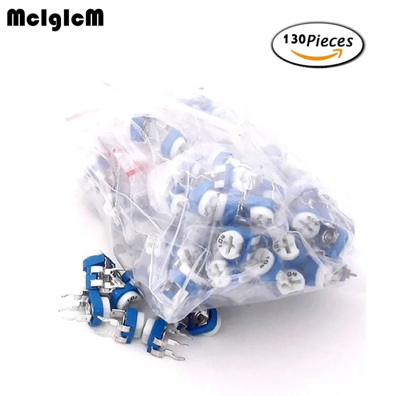 Trimming Potentiometer RM-065 top adjustment 100ohm-1Mohm RM065 Variable Resistors Assorted Kit 13Type*10pcs=130pcs
Trimming Potentiometer RM-065 top adjustment 100ohm-1Mohm RM065 Variable Resistors Assorted Kit 13Type*10pcs=130pcs