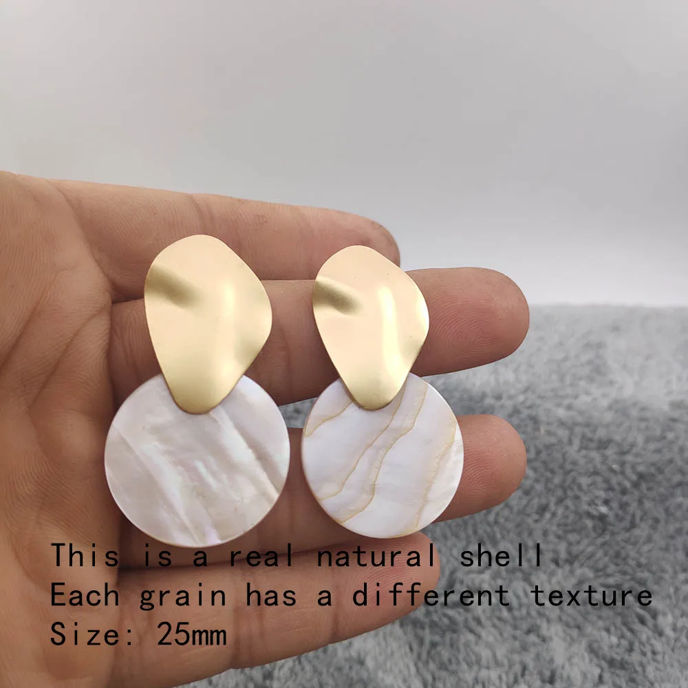 2019 New Natural Shell Earrings Color Natural Shell Geometric Earrings Irregular Metal Earrings for Women Gift Jewelry W569-W579
2019 New Natural Shell Earrings Color Natural Shell Geometric Earrings Irregular Metal Earrings for Women Gift Jewelry W569-W579