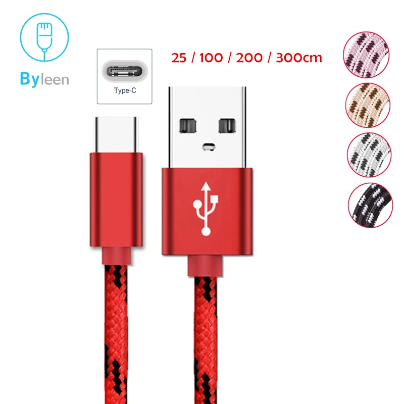 BYLEEN Type-C USB 3.1 charger data Line for huawei honor 10 P10 P20 Nova 3e Samsung Galaxy S8 S9 plus A3 A5 A7 2017 Nexus 6P 5X
BYLEEN Type-C USB 3.1 charger data Line for huawei honor 10 P10 P20 Nova 3e Samsung Galaxy S8 S9 plus A3 A5 A7 2017 Nexus 6P 5X