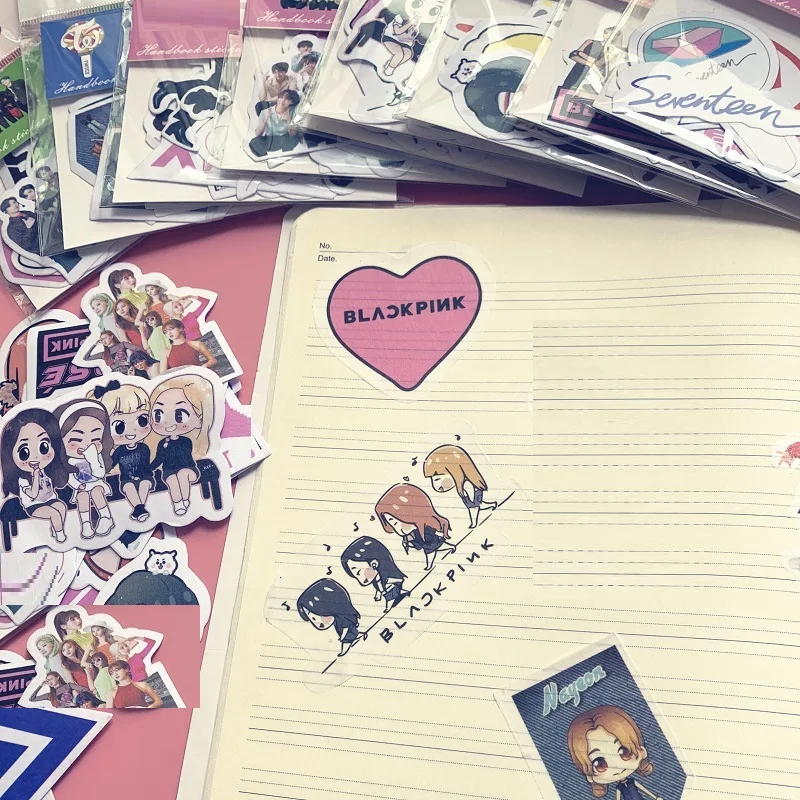 KPOP blackpink twice got7 SEVENTEEN LISA JENNIE JISOO ROSE Paper Sticker Diary Stickers transparent Cartoon Paste wholesale tags
KPOP blackpink twice got7 SEVENTEEN LISA JENNIE JISOO ROSE Paper Sticker Diary Stickers transparent Cartoon Paste wholesale tags