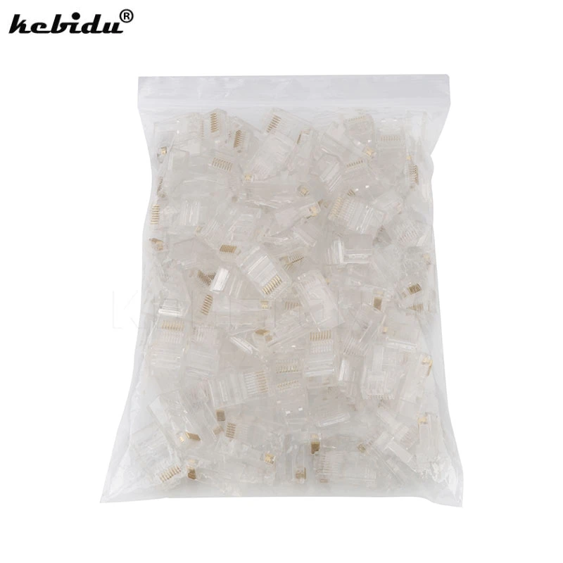 KEBIDU 30pcs/lot RJ45 RJ-45 Modular Jack CAT5 Modular Plug Network Connector for UTP Cat5 Cat5e Cat6 Network Cable Crystal Heads
KEBIDU 30pcs/lot RJ45 RJ-45 Modular Jack CAT5 Modular Plug Network Connector for UTP Cat5 Cat5e Cat6 Network Cable Crystal Heads