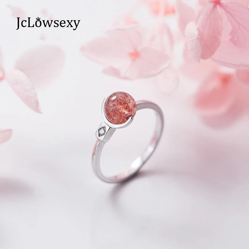 100% 925 Sterling Silver Strawberry Quartz Sweet Female Women Girl's Lucky Beads Ring Open Adjustable Rings Fashion Jewelry 2018
100% 925 Sterling Silver Strawberry Quartz Sweet Female Women Girl's Lucky Beads Ring Open Adjustable Rings Fashion Jewelry 2018