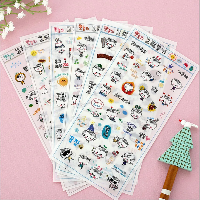T47 6 Sheets /Pack Cute Kids Girl Adhesive Stickers DIY Album Notebook Decor Student Stationery Kids Sticker Set
T47 6 Sheets /Pack Cute Kids Girl Adhesive Stickers DIY Album Notebook Decor Student Stationery Kids Sticker Set