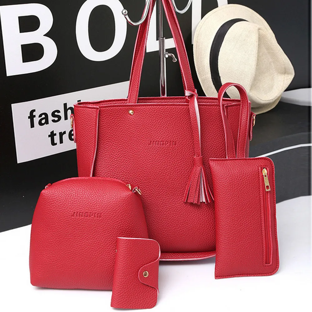 handbag 4-pc fashion crossbody messenger shopping bag fashion bags for women 2019 leather bags women new bag 2019 wave lychees@
handbag 4-pc fashion crossbody messenger shopping bag fashion bags for women 2019 leather bags women new bag 2019 wave lychees@
