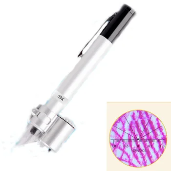 50X LED Illumination Pen Style Pocket Microscope Magnifying Glass with Reading Scales Portable Magnifier Jewelry Magnifiers New
50X LED Illumination Pen Style Pocket Microscope Magnifying Glass with Reading Scales Portable Magnifier Jewelry Magnifiers New