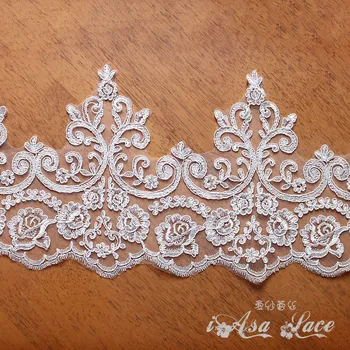 21 cm Wide Beautiful lace Ribbon, Off White embroidered lace trim fabric for Wedding Dresses DIY Trims Laces
21 cm Wide Beautiful lace Ribbon, Off White embroidered lace trim fabric for Wedding Dresses DIY Trims Laces