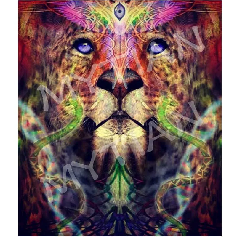 animal tiger wolf home decor Embroidery Pattern resin full square/round diamond 5D DIY paintings 3D Cross stitch mosaic stickers | Дом и сад