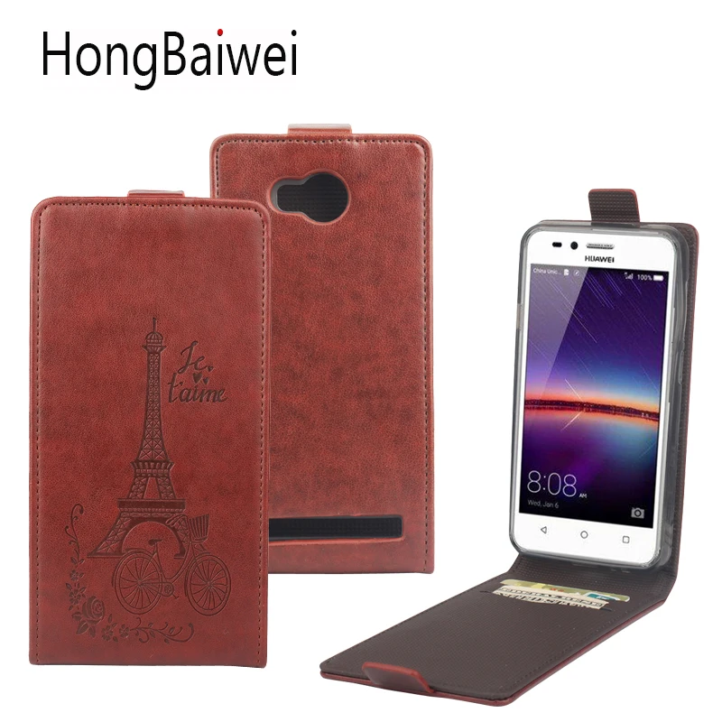 Для Huawei Y3 II Крышки Случая Отпечатано Эйфелева Башня Держатель Кожаный Бумажник