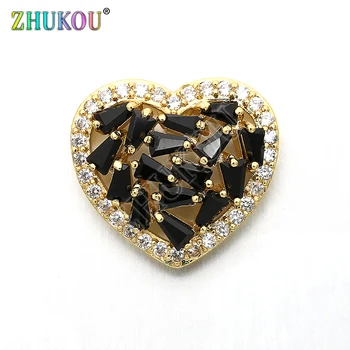 15*16mm Brass Micro Pave Cubic Zirconia Heart Charms Connectors for Diy Jewelry Findings, Mixed Color, Model: VS219
15*16mm Brass Micro Pave Cubic Zirconia Heart Charms Connectors for Diy Jewelry Findings, Mixed Color, Model: VS219