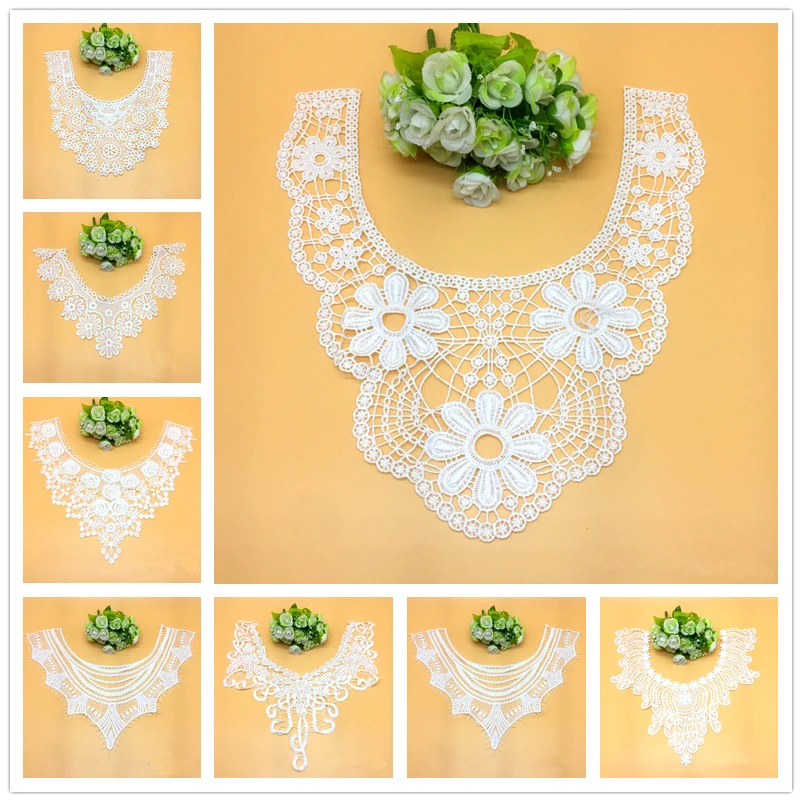 1pcs White Lace Collar Embroidered Neckline Trim Applique Embellishments Vintage Trims Wedding Dress Accessories #XH01-08
1pcs White Lace Collar Embroidered Neckline Trim Applique Embellishments Vintage Trims Wedding Dress Accessories #XH01-08