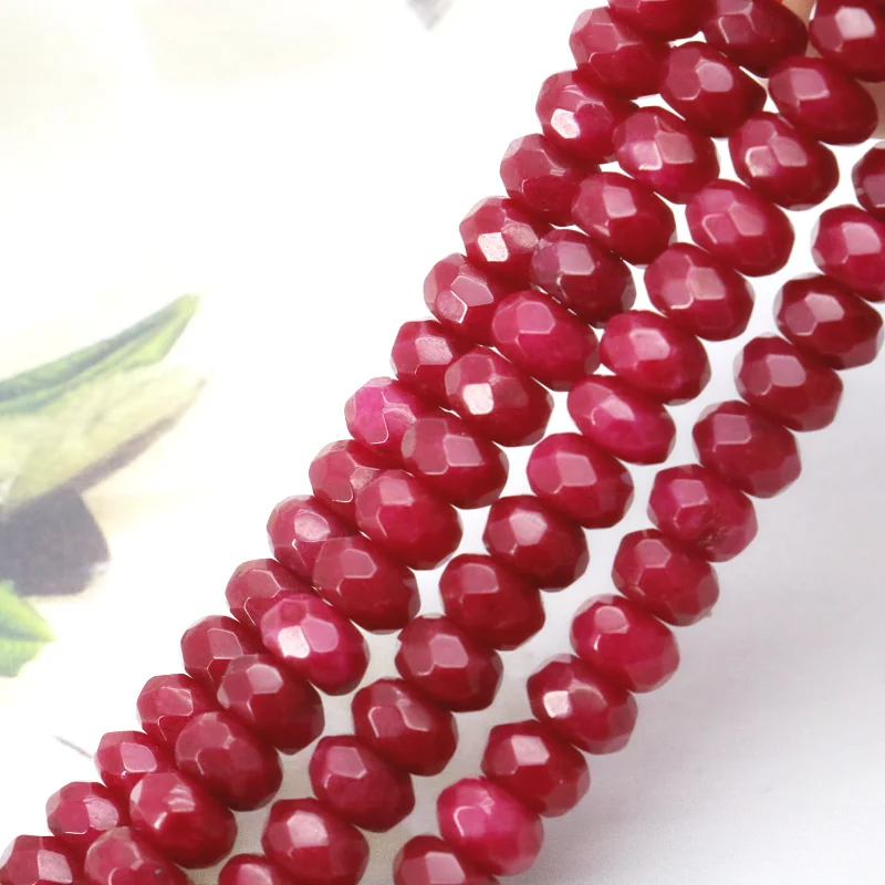 5x8mm Faceted deep red chalcedony abacus shaped loose beads 15" DIY fit women fashion jewelry making
5x8mm Faceted deep red chalcedony abacus shaped loose beads 15" DIY fit women fashion jewelry making
