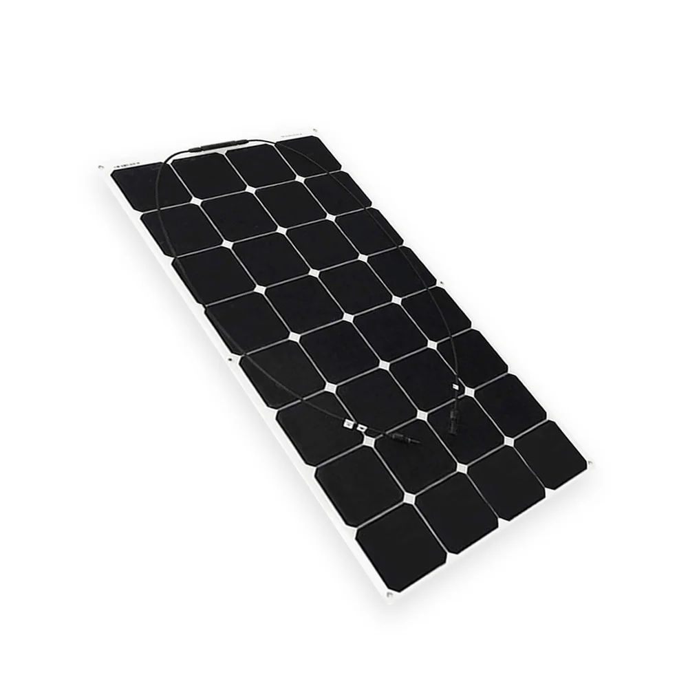 

2pcs 100W semi flexible solar back contact thin solar panel made with USA High efficiency solar cell energy 200W panels cells