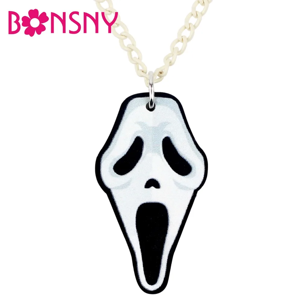 Bonsny Acrylic Anime Halloween Howling Ghost Necklace Pendant Chain Choker Punk Jewelry For Women Girls Teens Gift Kid Wholesale
Bonsny Acrylic Anime Halloween Howling Ghost Necklace Pendant Chain Choker Punk Jewelry For Women Girls Teens Gift Kid Wholesale