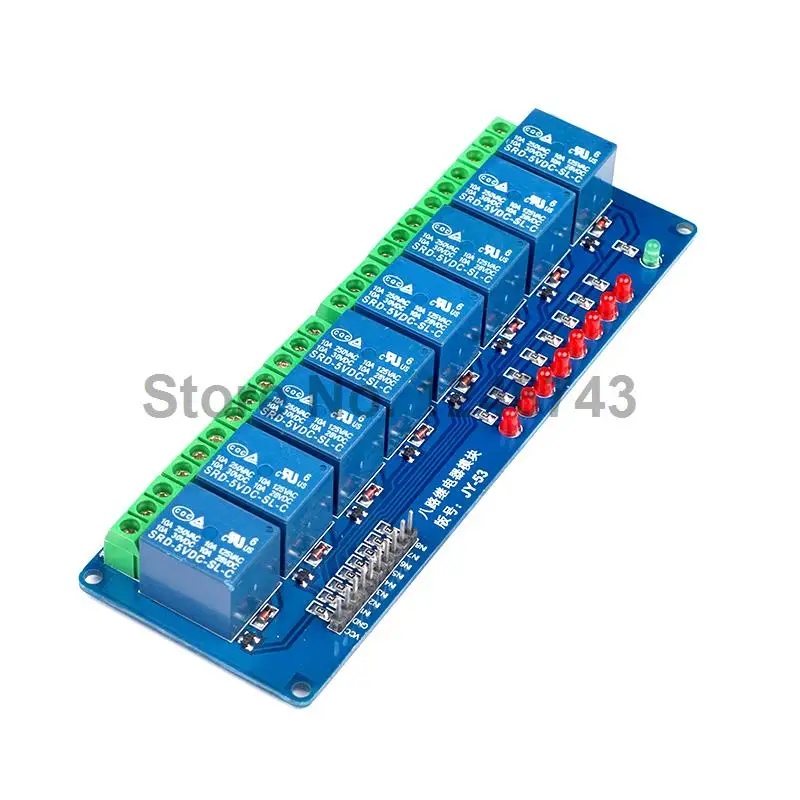 5V 8 Channel Relay Module Low Level Trigger with Lamp 8Channel 5V Green Terminal Relay Module Board