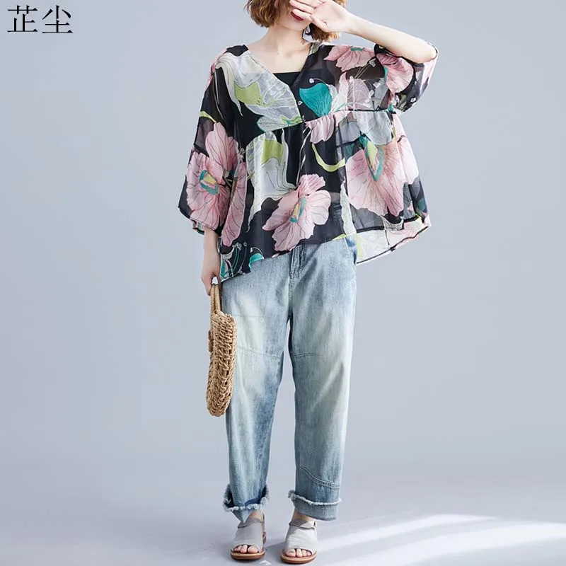 Oversize Chiffon Tshirt Women T-Shirt Plus Size Summer Loose Top Big Size Art Printed Floral Tee Shirt Femme 4XL 5XL 6XL 2019
Oversize Chiffon Tshirt Women T-Shirt Plus Size Summer Loose Top Big Size Art Printed Floral Tee Shirt Femme 4XL 5XL 6XL 2019