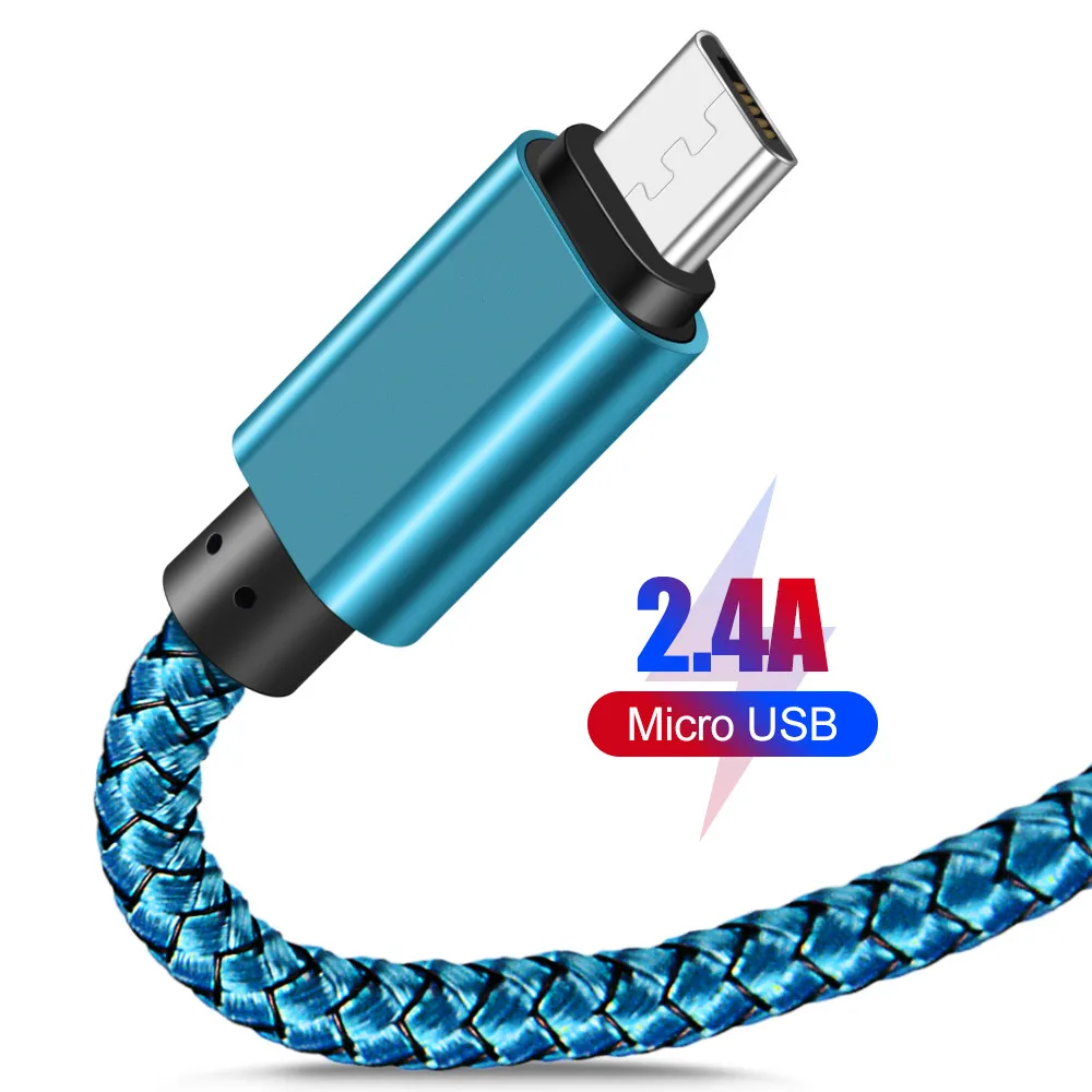 Плетеный Нейлоновый Micro usb кабель для быстрой зарядки 2019 а Samsung huawei Y7 Honor 20i 8s 8x Redmi 7 6