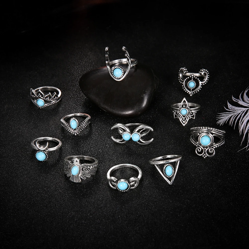11 PCS/Set Vintage Mix Design Stone Knuckle Rings Set For Women Boho Geometric Pattern Flower Rings Party Bohemian Jewelry 2018
11 PCS/Set Vintage Mix Design Stone Knuckle Rings Set For Women Boho Geometric Pattern Flower Rings Party Bohemian Jewelry 2018