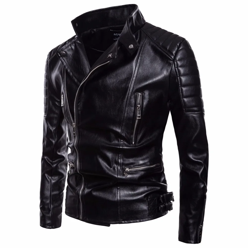 Autumn Motorcycle Leather Jacket Men Fashion Zippers Designer Biker Jacket Coat Male Leren herenjack Faux Leather Jacket Outwear
Autumn Motorcycle Leather Jacket Men Fashion Zippers Designer Biker Jacket Coat Male Leren herenjack Faux Leather Jacket Outwear