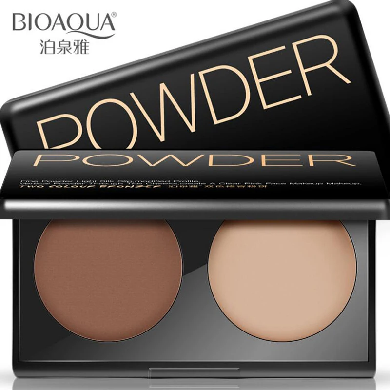 BIOAQUA Natural Makeup 2 Color Bronzer Highlighter Powder Palette Trimming Powder Make Up Face Cosmetic Contour Pressed Powder
BIOAQUA Natural Makeup 2 Color Bronzer Highlighter Powder Palette Trimming Powder Make Up Face Cosmetic Contour Pressed Powder