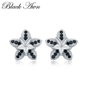 Black Awn 100% Genuine 925 Sterling Silver Jewelry Black Spinel Stone Star Cute Party Stud Earrings for Women Bijoux Femme II002
Black Awn 100% Genuine 925 Sterling Silver Jewelry Black Spinel Stone Star Cute Party Stud Earrings for Women Bijoux Femme II002