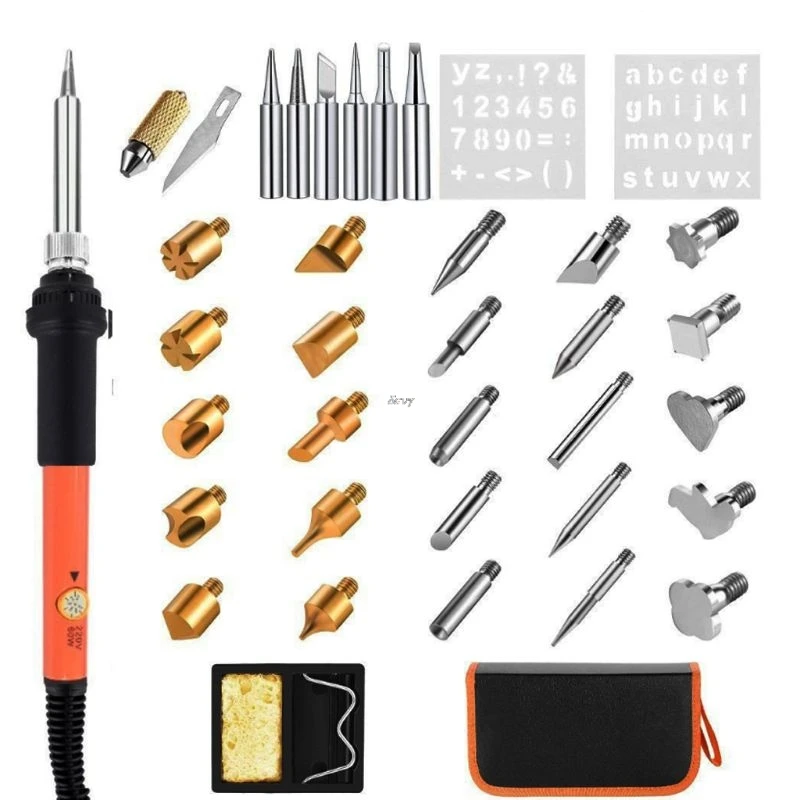 37pcs 110V 60W Electric Soldering Iron Kit Adjustable Temperature Welding Carving Tool
37pcs 110V 60W Electric Soldering Iron Kit Adjustable Temperature Welding Carving Tool