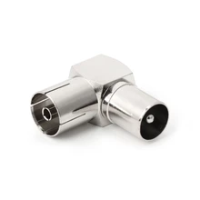 90 degree TV Aerial Cable Adapter RF Coaxial F Female to TV Male Plug to Female Socket
90 degree TV Aerial Cable Adapter RF Coaxial F Female to TV Male Plug to Female Socket