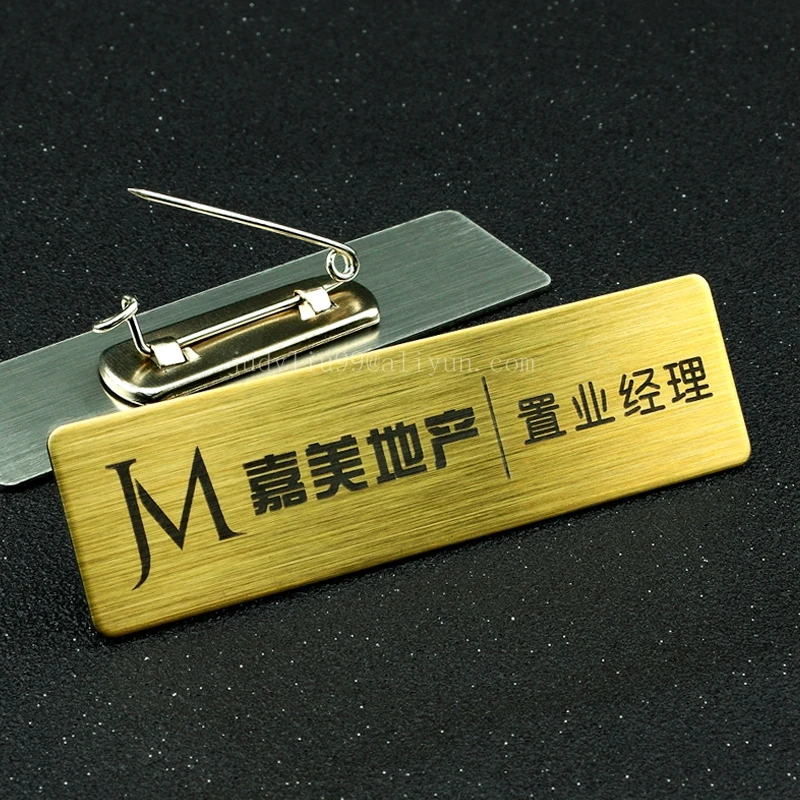 8pcs custom magnet name tag personalized gole metal name plate name badge with dark grey texts
8pcs custom magnet name tag personalized gole metal name plate name badge with dark grey texts