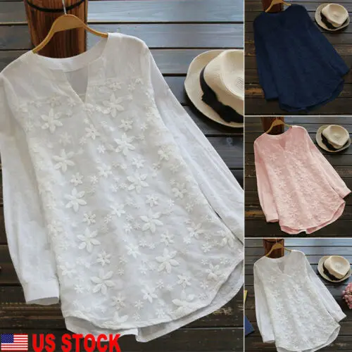 Stylish Simple Women Casual Solid V-Neck Long Sleeve Loose Embroidery T-shirts Lady Summer Comfortable Clothing Plus Size S-5XL
Stylish Simple Women Casual Solid V-Neck Long Sleeve Loose Embroidery T-shirts Lady Summer Comfortable Clothing Plus Size S-5XL