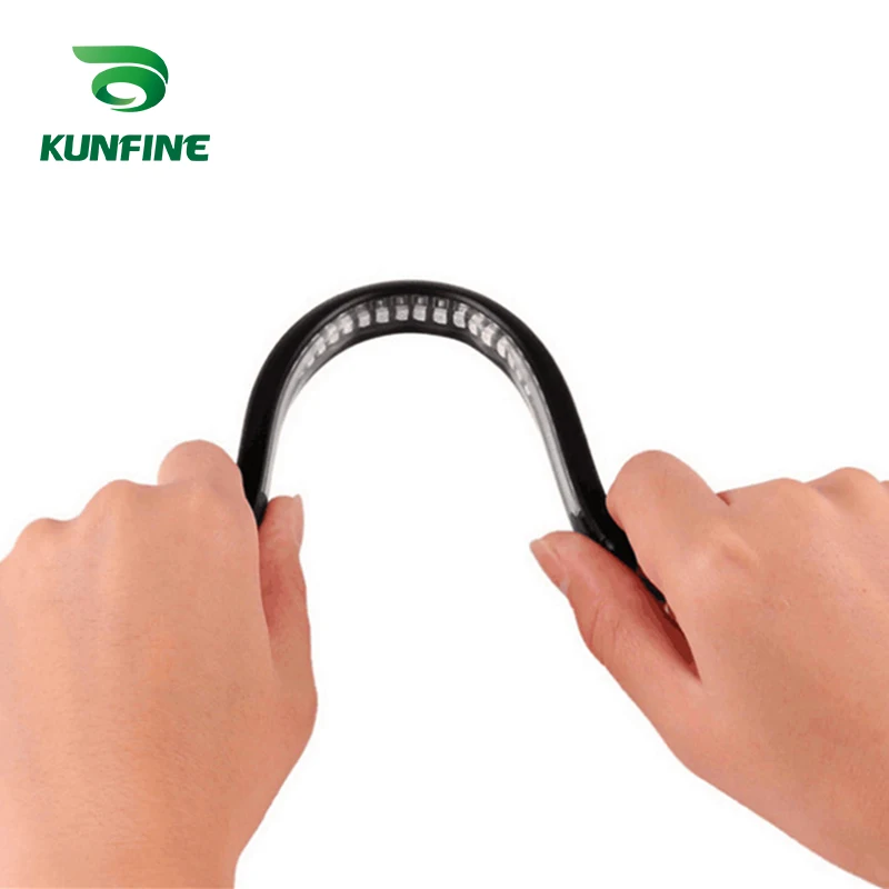 KUNFINE 4PCS Universal Motorcycle LED Turn Signal Indicators light Blinkers Flexible Bendable Amber Light 3 (4) K(1)