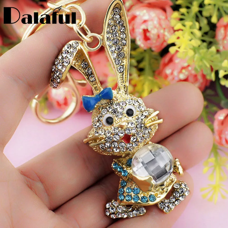Dalaful Lovely Bowknot Rabbit Keychain Crystal Bag Pendant Key Ring Chains Holder Women Keyring For Car Fashion Jewelry K184
Dalaful Lovely Bowknot Rabbit Keychain Crystal Bag Pendant Key Ring Chains Holder Women Keyring For Car Fashion Jewelry K184