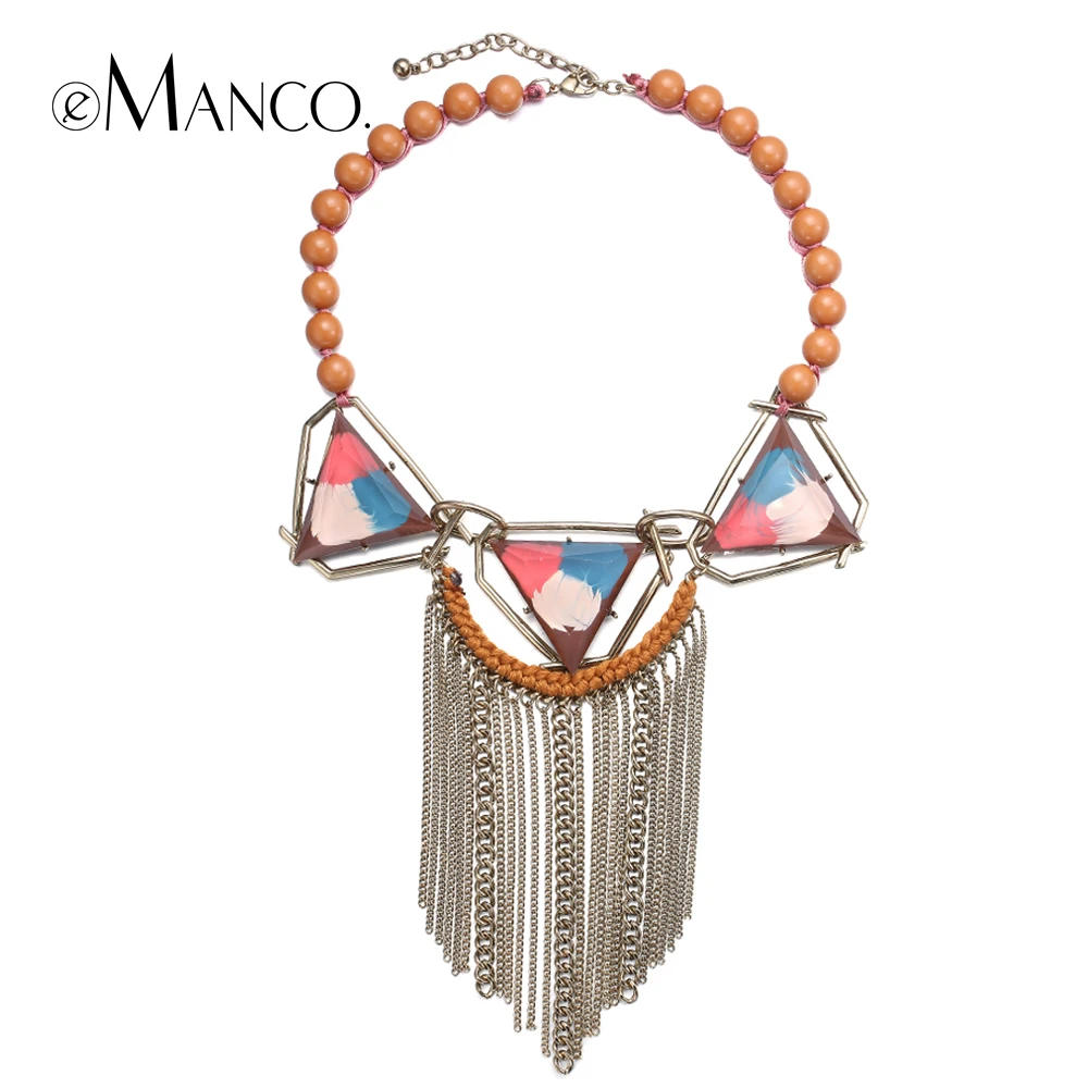 eManco Vintage alloy tassel necklace acrylic beaded chokers necklaces women geometric triangle necklace femme NL13822
eManco Vintage alloy tassel necklace acrylic beaded chokers necklaces women geometric triangle necklace femme NL13822