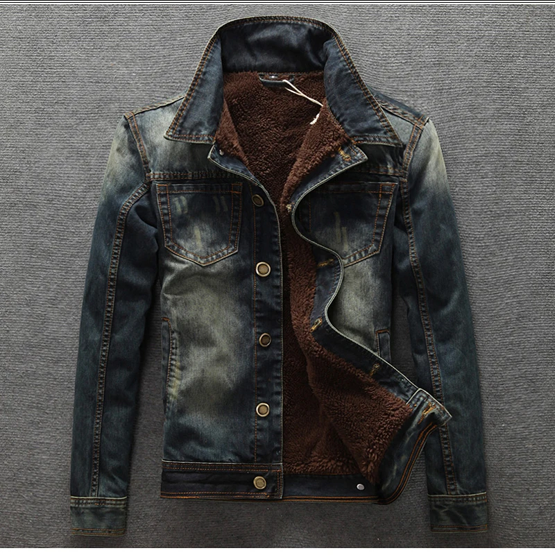 Men Fashion Warm Autumn Winter Jeans Jacket Single Breasted Outerwear Slim Solid Turn down Collar Fleece Thick Coat Hot Clothes
Men Fashion Warm Autumn Winter Jeans Jacket Single Breasted Outerwear Slim Solid Turn down Collar Fleece Thick Coat Hot Clothes