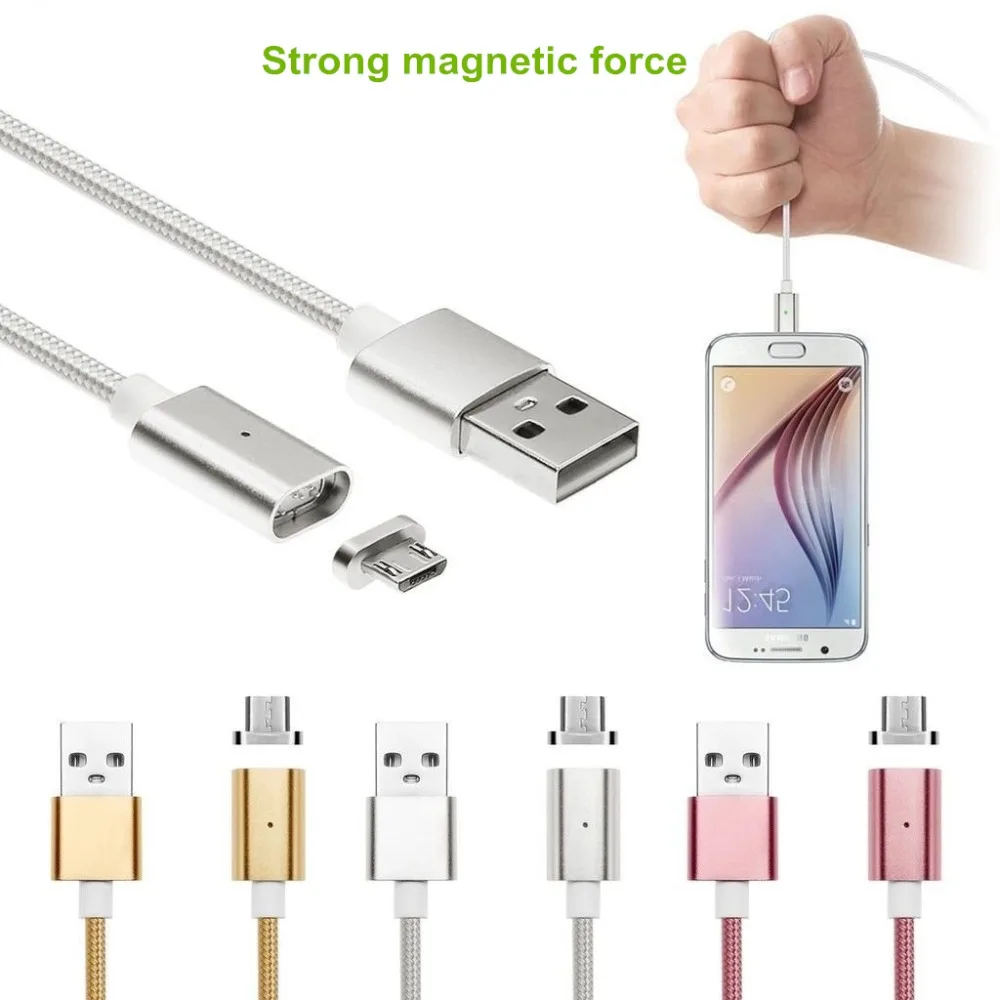 Sindvor Nylon Braid Magnetic Micro USB Cable Magnetic Data Charging Cable Fast Android Charger LED Indicator for Samsung Xiaomi 2