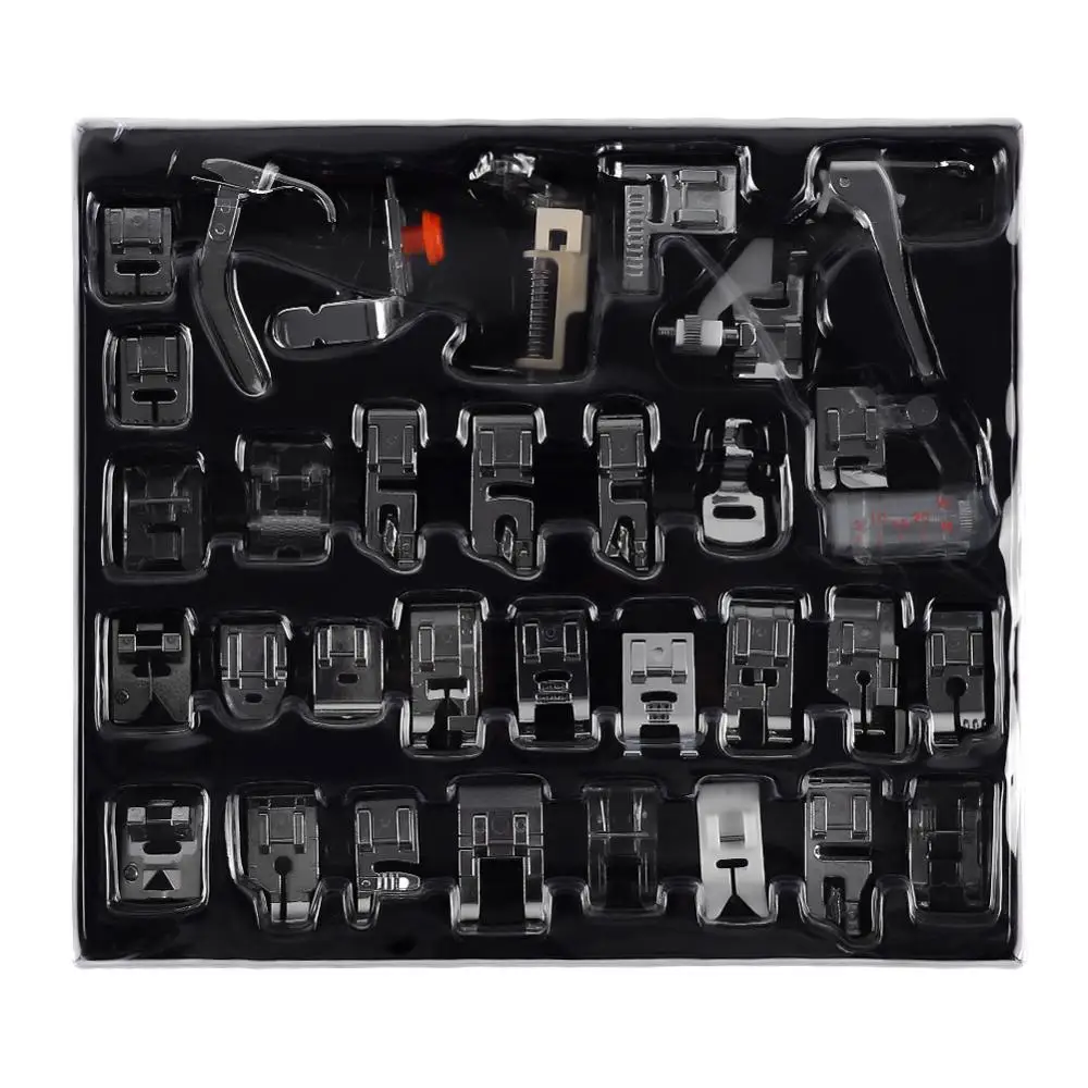32pcs Mini Sewing Machine Presser Foot Multi-functional Kit Foot Presser Sewing Machine Tools Braiding Blind Stitch Darning
32pcs Mini Sewing Machine Presser Foot Multi-functional Kit Foot Presser Sewing Machine Tools Braiding Blind Stitch Darning