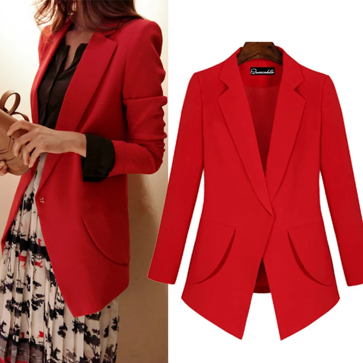 Red Black 4XL 5XL Big Size Notched Slim Blazer Coat Women Long Sleeve Office Lady Workwear Jacket Suit Women's Blazer jacket
Red Black 4XL 5XL Big Size Notched Slim Blazer Coat Women Long Sleeve Office Lady Workwear Jacket Suit Women's Blazer jacket