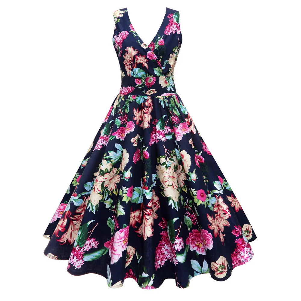 Women Plus Size Dress 4xl 5xl Floral Print Robe Vintage Gown Sleeveless Summer Tunic Swing Party Midi Pin Up Rockabilly Dresses
Women Plus Size Dress 4xl 5xl Floral Print Robe Vintage Gown Sleeveless Summer Tunic Swing Party Midi Pin Up Rockabilly Dresses