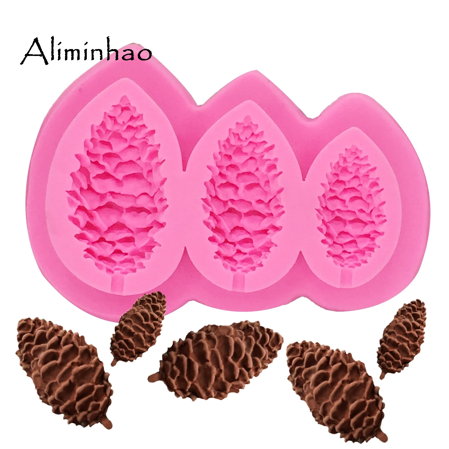 B1217 3 holes Pine cone Silicone Mold Sugarcraft dessert Candy Clay Chocolate Molds Fondant Cake Decorating Tools
B1217 3 holes Pine cone Silicone Mold Sugarcraft dessert Candy Clay Chocolate Molds Fondant Cake Decorating Tools